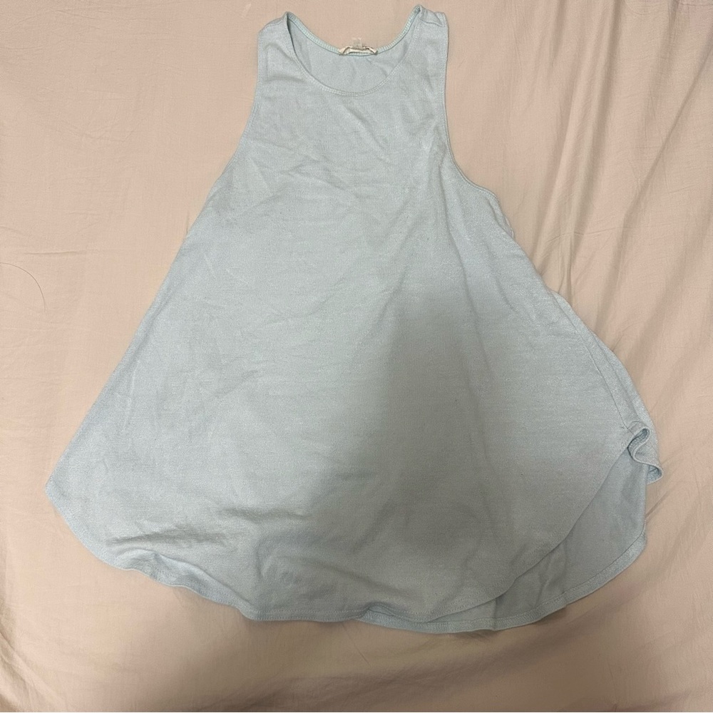 Aritzia Wilfred Free Burnette Trapeze Knit Tank Top in Light Blue Size S